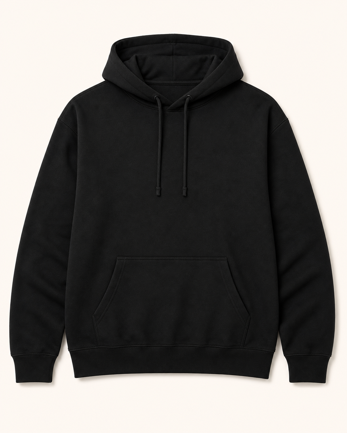 Realistic Front Black hoodie mockup