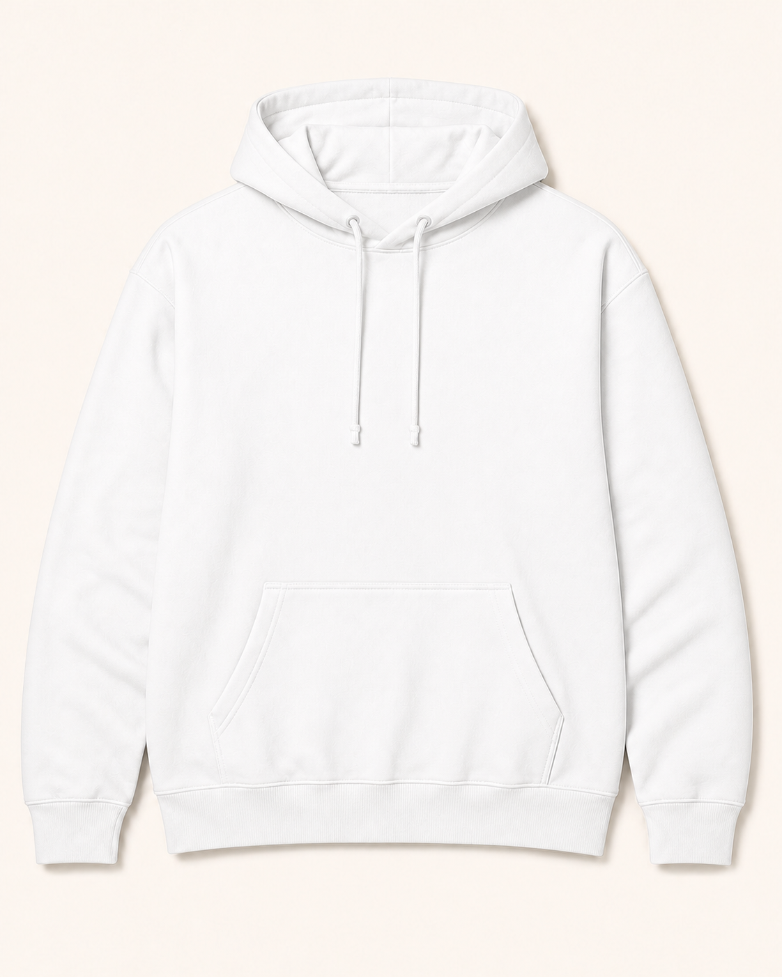 Realistic Front White hoodie mockup