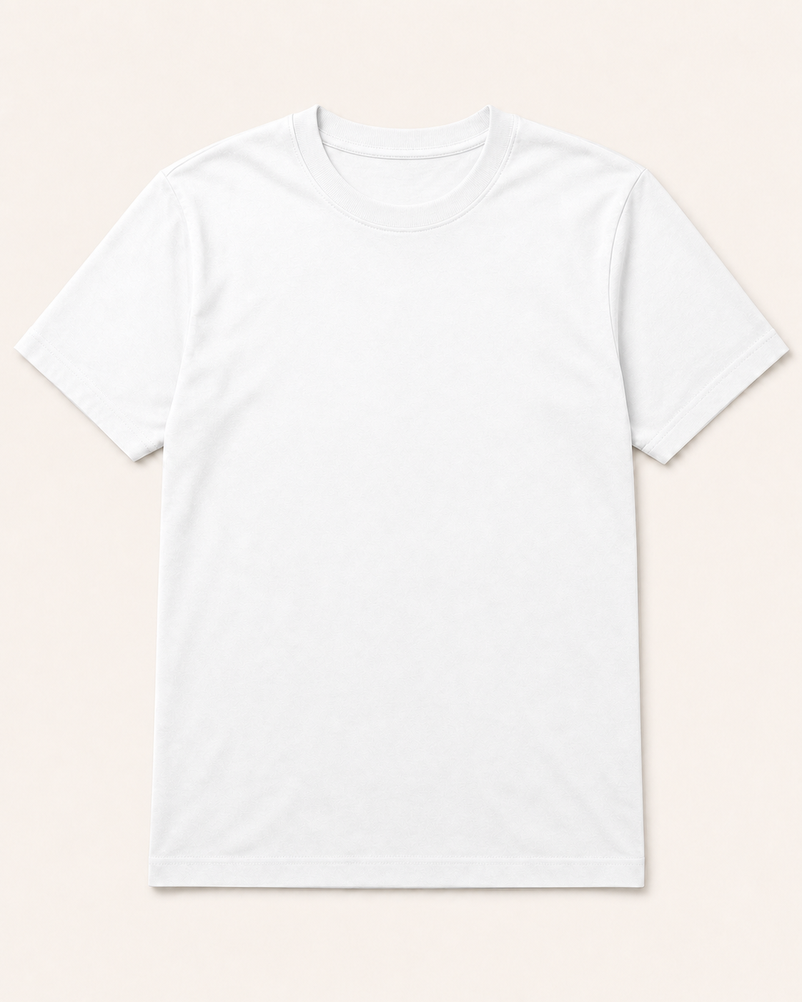 Realistic Front White T-shirt mockup